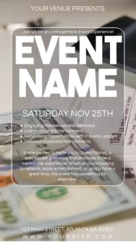 tax financial event flyer TikTok Video flyer Instagram Story template