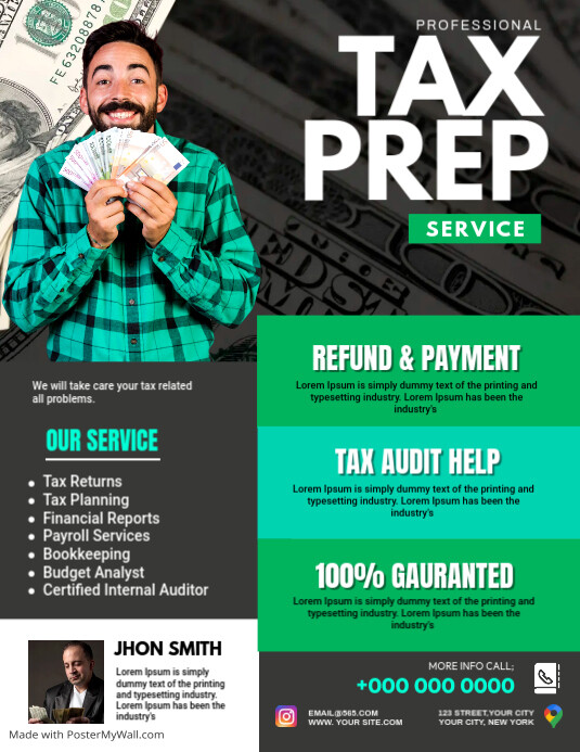TAX FLYER Template PosterMyWall