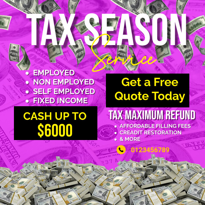 tax flyers Template PosterMyWall