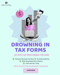 Tax forms instagram portrait template