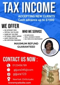 tax income flyers A4 template