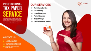 Tax Paper Services Ad YouTube-miniature template
