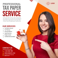 Tax Paper Services Ad Instagram Post template