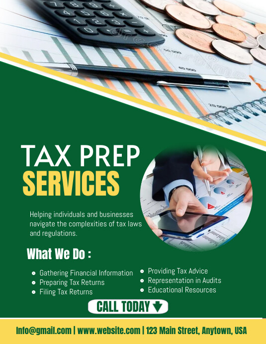 Tax Prep Flyer's template