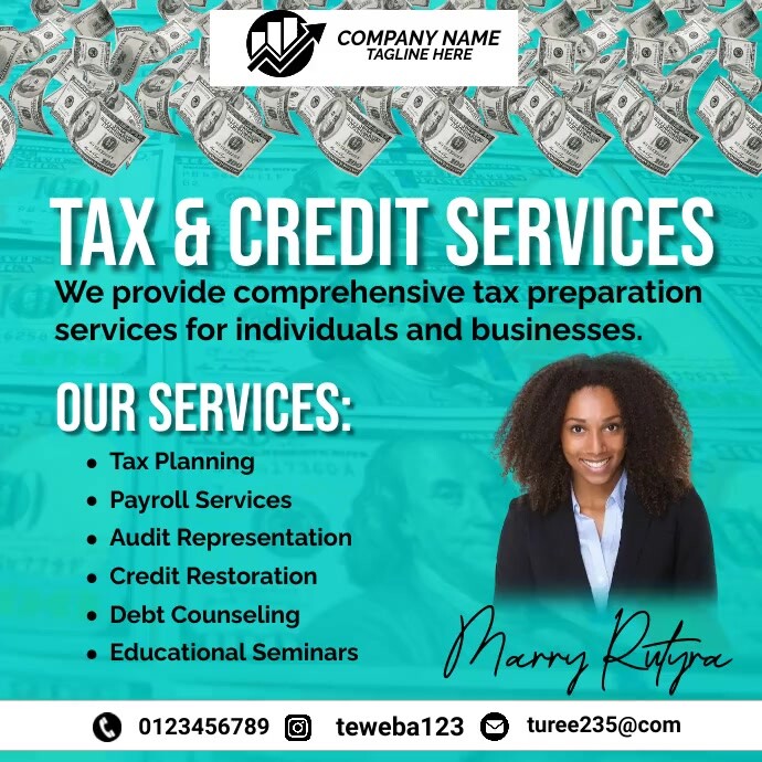 tax prep flyers Template PosterMyWall