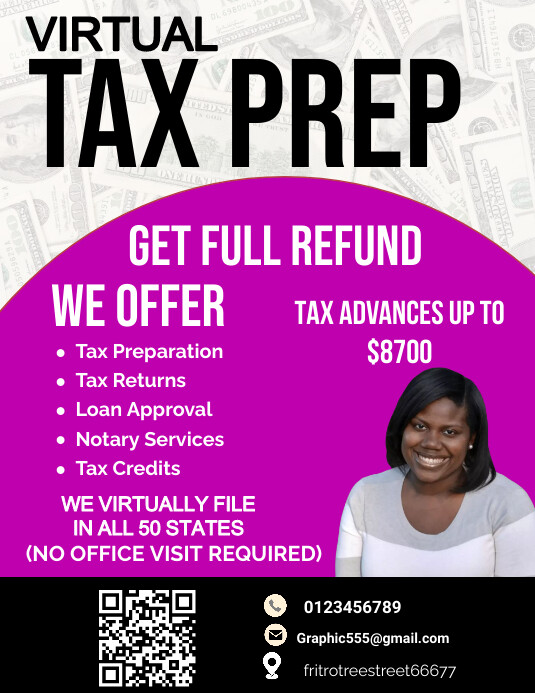 tax prep flyers Template PosterMyWall