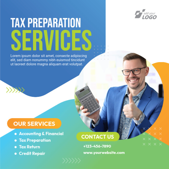 Tax prep Service Ad Template | PosterMyWall