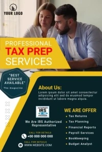 Tax prep service Template Pinterest Graphic
