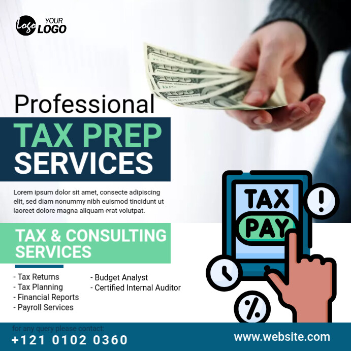 Tax Prep Services Ad Template | PosterMyWall
