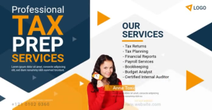 Tax Prep Services Ad auf Facebook geteiltes Bild template