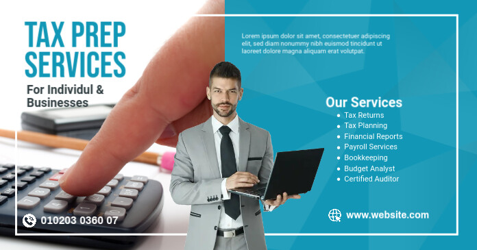 Tax Prep Services Ad Template | PosterMyWall