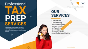 Tax Prep Services Ad Twitter Post template
