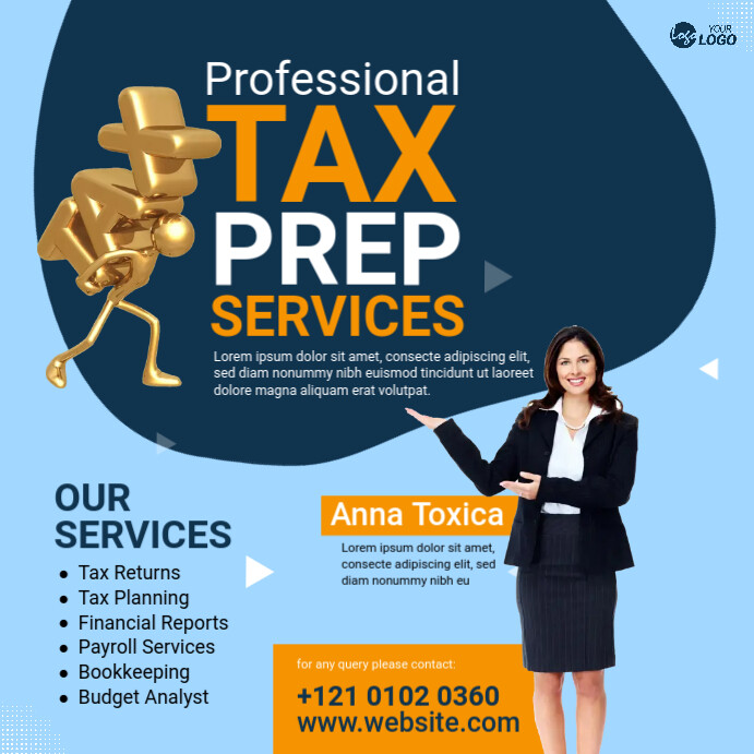 Copy of Tax Prep Services Ad Template | PosterMyWall