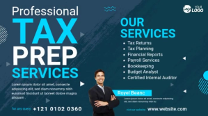 Tax Prep Services Ad Template Twitter Post
