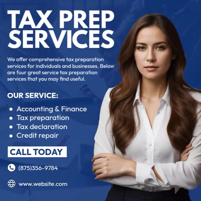 Tax Prep Services Ads Template | PosterMyWall