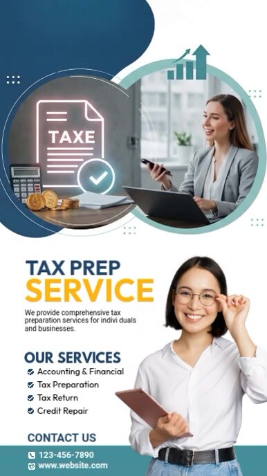 Tax Prep Services Instagram Reel template