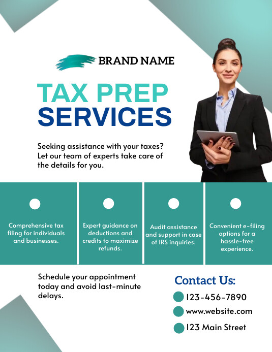 Tax preparation Flyer Template PosterMyWall