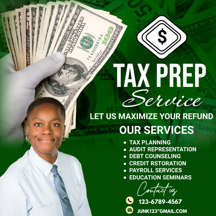TAX PREPARATION FLYER Template PosterMyWall