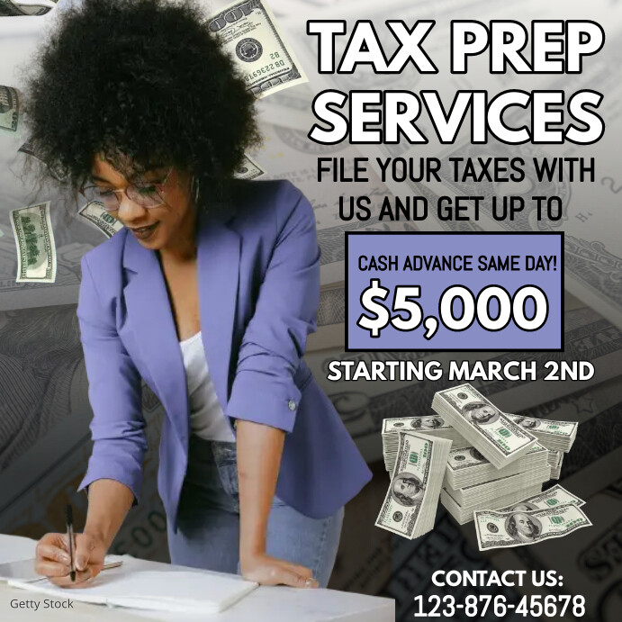 TAX PREPARATION FLYER Template PosterMyWall TAX PREPARATION FLYER Template PosterMyWall