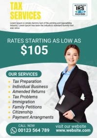 Tax Preparation flyer A4 template