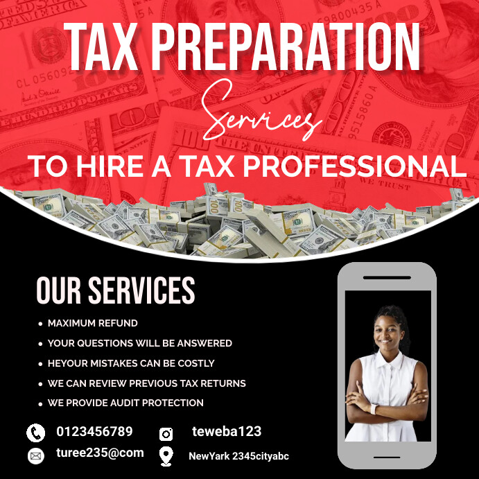 tax preparation flyers Template PosterMyWall