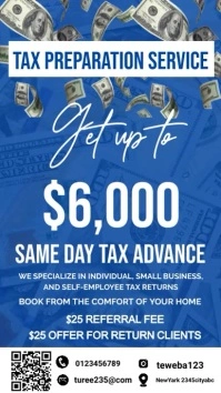 tax preparation flyers Instagram Story template