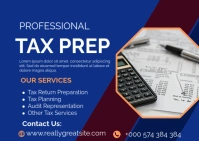 tax preparation poster Postcard template