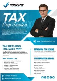 Tax preparation service flyer template A4