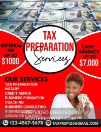 TAX PREPARATION Services Flyer (US Letter) template