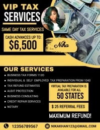 Tax preparation services instagram Flyer template
