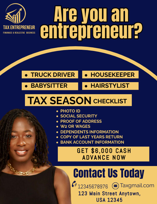 Copy of Tax preparation services Tax & Consulting Ser PosterMyWall