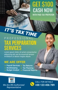 Tax Preparation Tabloid template