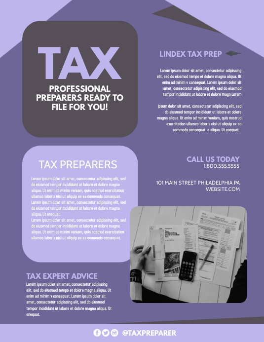 Tax preperation Template | PosterMyWall
