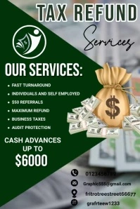 tax refund flyers Poster template