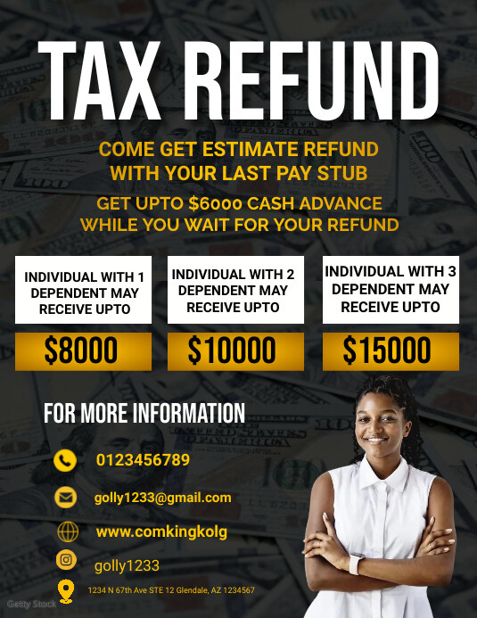 Refund Advertisement Examples tax refund flyers Template | PosterMyWall