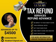 Tax refund services Instagram Flyer 演示 template