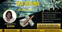 Tax refund services Instagram Flyer Imagen Compartida en Facebook template