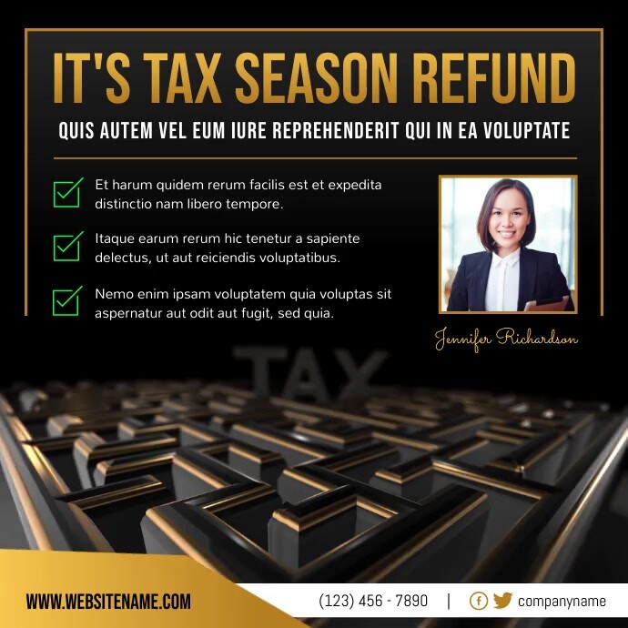 Refund Advertisement Examples Copy of Tax Refund Tax Agency Ad Instagram Video | PosterMyWall