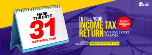 Biru Income Tax Return Reminder Copertina Facebook Template