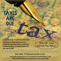 สีน้ำตาล Tax Services Promotion Square Template