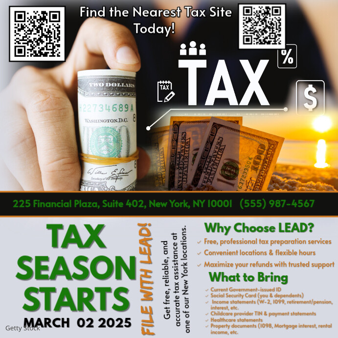TAX SEASON FLYER Pos Instagram template
