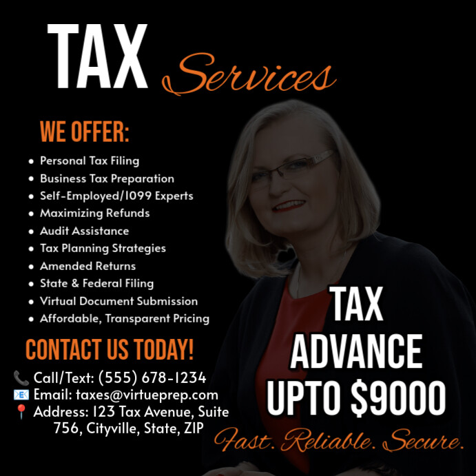 Copy Of Tax Season Flyer PosterMyWall Copy of tax season flyer postermywall