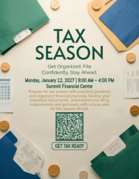Gris Tax Season Preparation Flyer Template