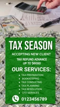 tax season flyers Instagram Reel template