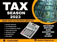 Tax Season Service flyer Yard Sign template