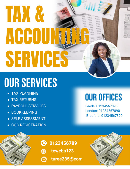 tax service flyer template