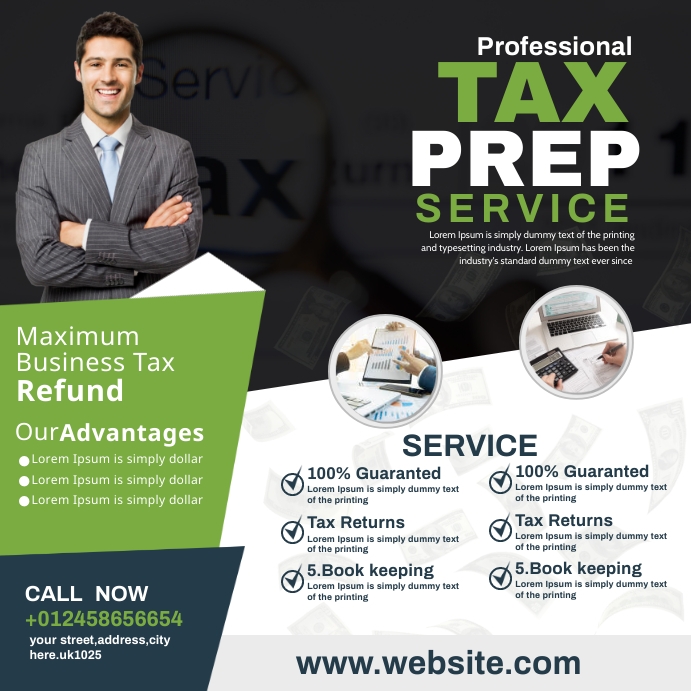 tax service flyer Template PosterMyWall
