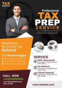 tax service flyer A3 template