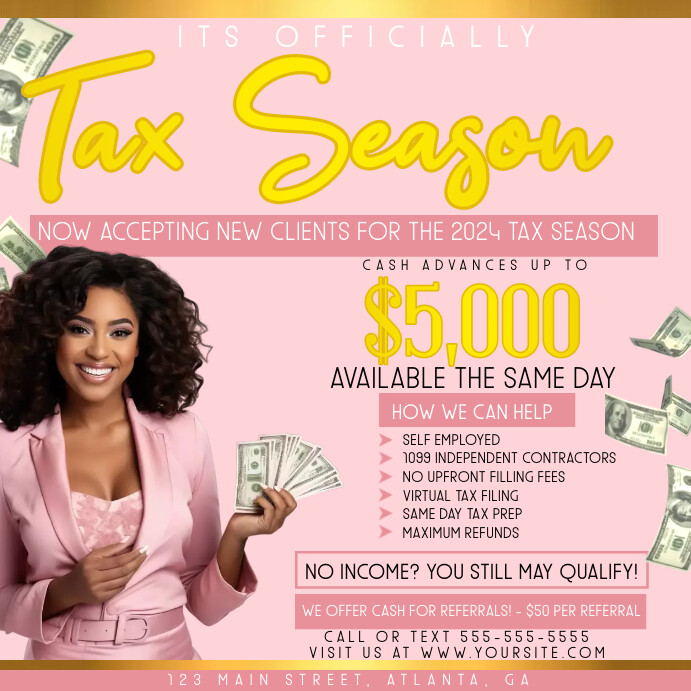 Tax Service Flyer video flyer pop Instagram Plasing template