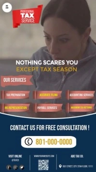 tax service instagram story Tampilan Digital (9:16) template